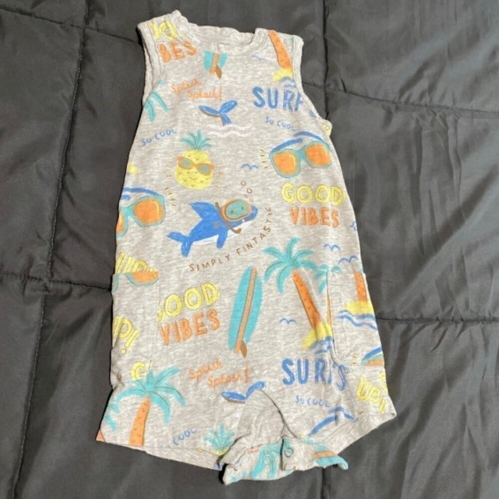 Sleeveless Surf Baby Romper - Picture 1 of 4
